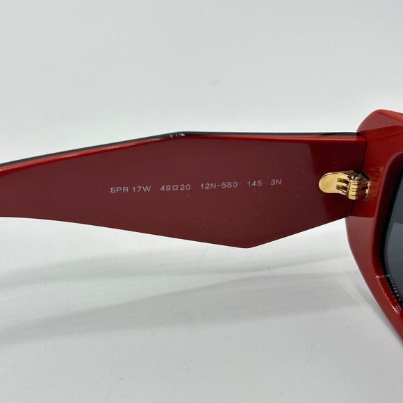 PRADA Symbole Diamond Rectangle Sunglasses Fiery Orange Red PR 17WS $548 main image 6